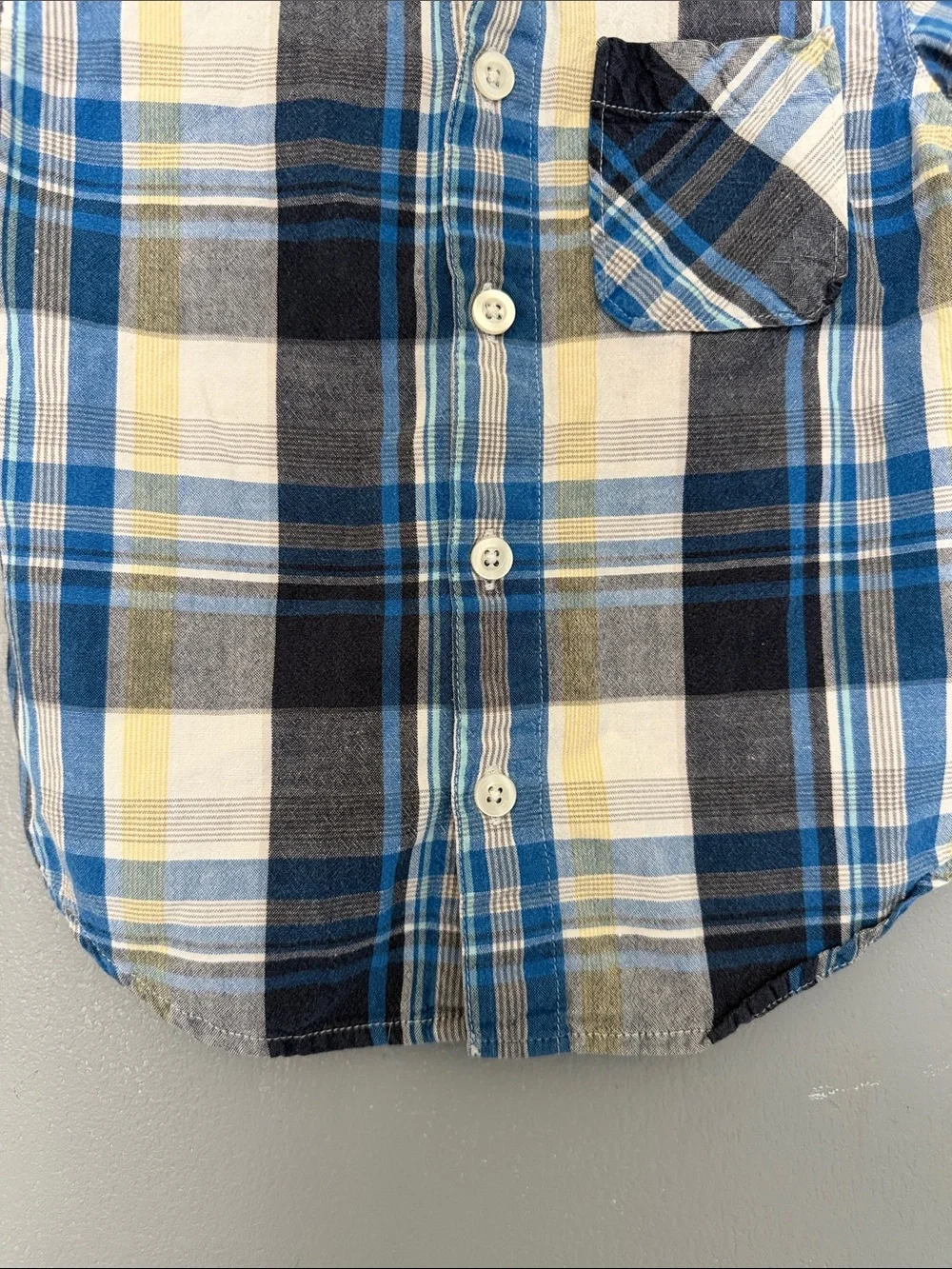 Arizona Jean Co. Boys Classic Plaid Short Sleeve Button-Down 100% CottonShirt 3T